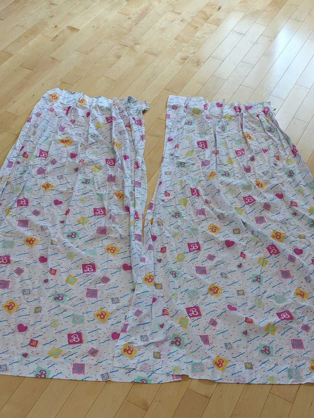 Vintage 90s Barbie Curtains, Made In Canada